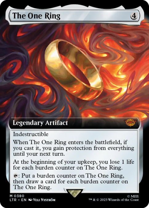 Example of a really competitive and powerful card. The card is: The One Ring.